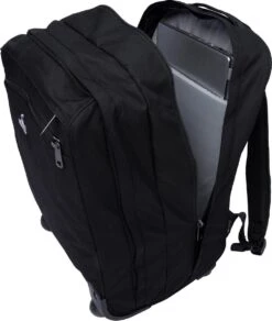 NOMAD® Boarding Rugzak Trolley 26L Zwart | Reistas Met Wielen | Handbagage Laptopvak | 35x30x52cm Rugzaktrolley Volwassenen -Schoolbenodigdheden 1016x1200 4