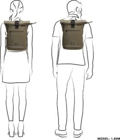 Beagles Originals Waterproof Originals Rugzak - Olijfgroen -Schoolbenodigdheden 1025x1200 4