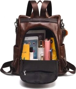 Dames Anti-diefstal Rugzak Schoudertas Vrije Tijd Schooltas Anti Diefstal PU-leer -Schoolbenodigdheden 1027x1200 3