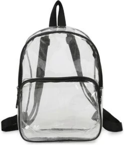 WiseGoods - Transparante Rugzak - Doorzichtige Tas - Waterbestendige Doorzichtige Rugzak - Studenten - Unisex - Zwart