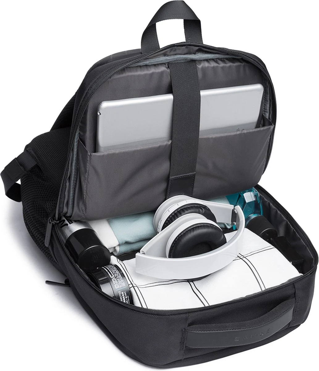 ACROPAQ Rugzak - Met Laptopvak 17 Inch, Waterdicht, Voor Dames En Heren, USB Aansluiting - Rugtas Voor Meisje En Jongens- Zwart 10 ACROPAQ Rugzak - Met Laptopvak 17 Inch, Waterdicht, Voor Dames En Heren, USB Aansluiting - Rugtas Voor Meisje En Jongens- Zwart - Afbeelding 10