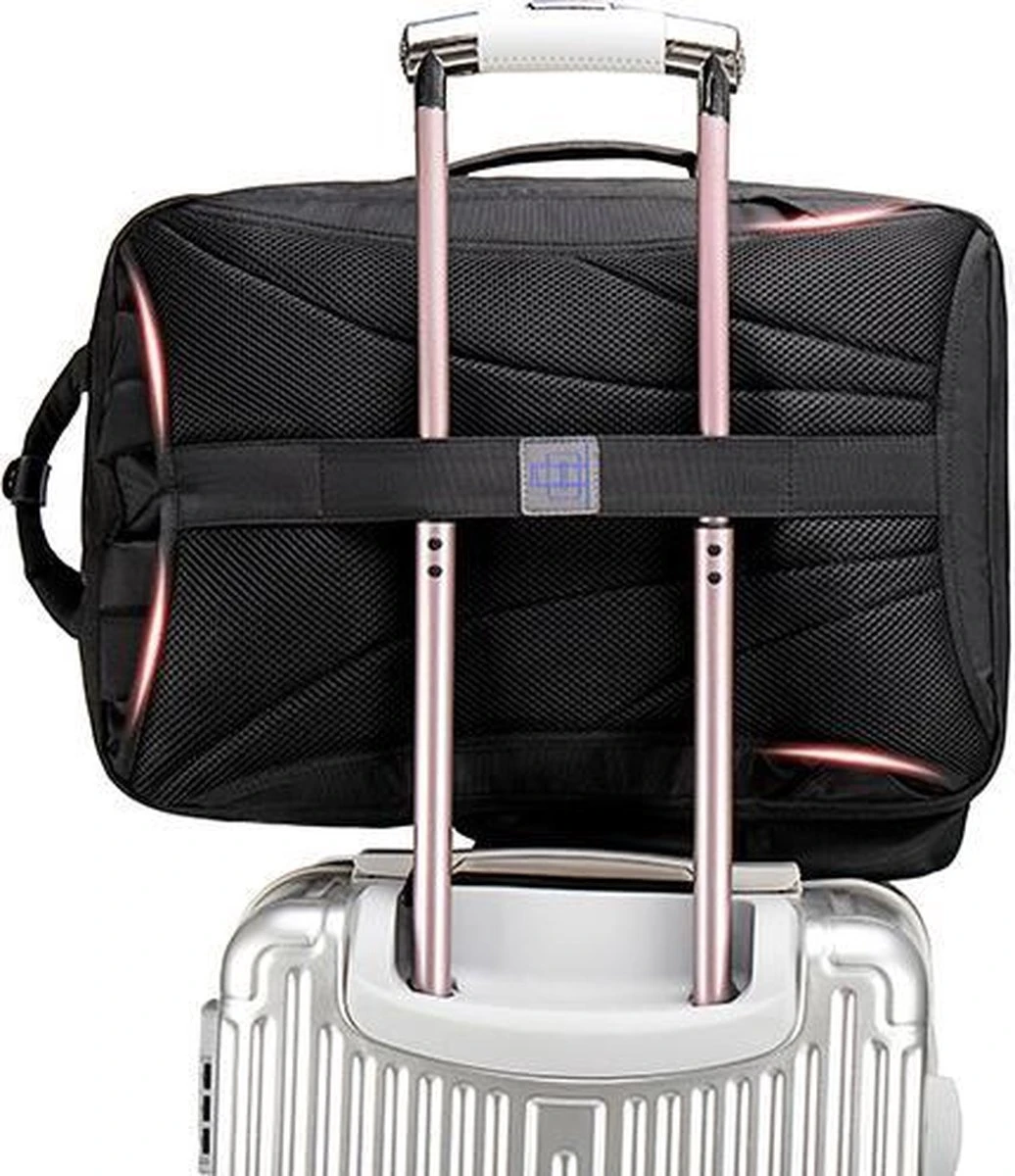 Golden Wolf Rugzak Anti-diefstal / Rugtas / Reistas / Weekendtas / Schooltas / 46x31x18(of 27)cm (25 Of 37l)/ Laptop 17 Inch / USB -oplaadpoort / Zwart / Waterfles 9 Golden Wolf Rugzak Anti-diefstal / Rugtas / Reistas / Weekendtas / Schooltas / 46x31x18(of 27)cm (25 Of 37l)/ Laptop 17 Inch / USB -oplaadpoort / Zwart / Waterfles - Afbeelding 9