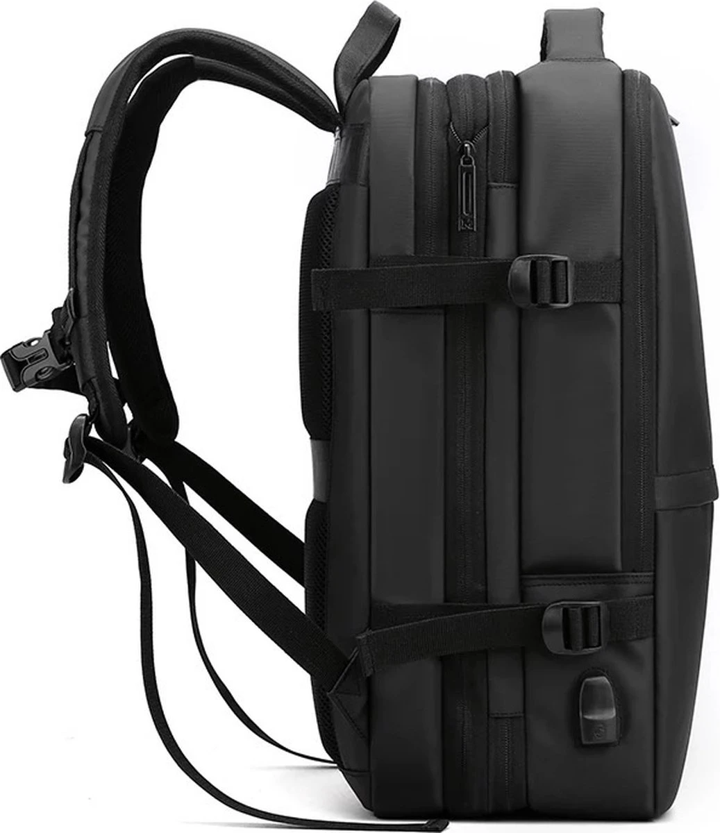 Merkloos Zakelijke Multifunctionele Rugzak/Schouder - Uitbreidbaar- Extra Ruimte -17 Inch Laptop Vak - USB Poort - Voor Werk,School,Reizen - Waterdichte Tas Voor Heren/Dames - Backpack - Zwart 5 Merkloos Zakelijke Multifunctionele Rugzak/Schouder - Uitbreidbaar- Extra Ruimte -17 Inch Laptop Vak - USB Poort - Voor Werk,School,Reizen - Waterdichte Tas Voor Heren/Dames - Backpack - Zwart - Afbeelding 5