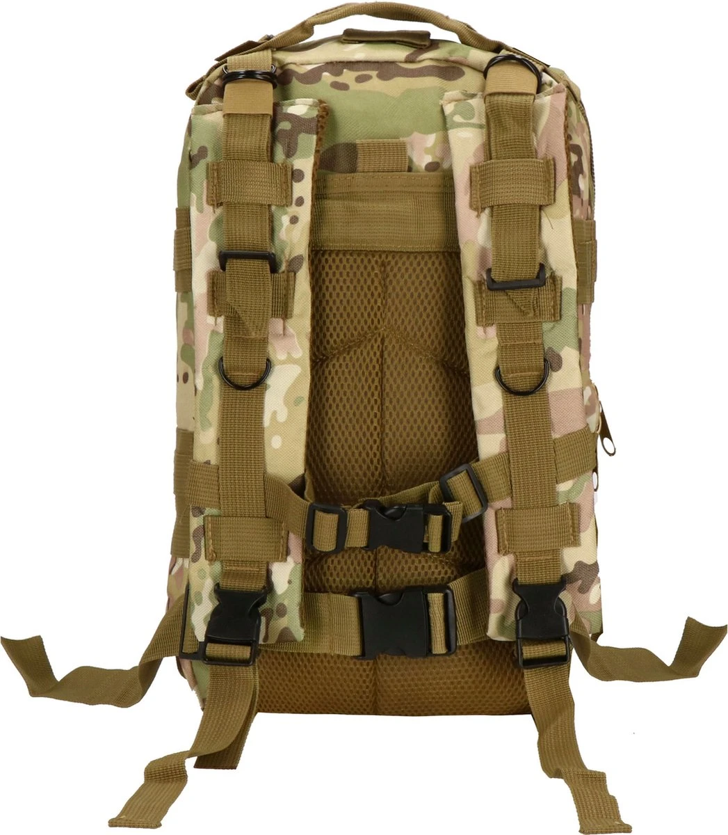 Springos Rugzak | Backpack | Wandelrugzak | Tactical Backpack | 35 Liter | Camouflage | Groen/Camel/Beige 17 Springos Rugzak | Backpack | Wandelrugzak | Tactical Backpack | 35 Liter | Camouflage | Groen/Camel/Beige - Afbeelding 17
