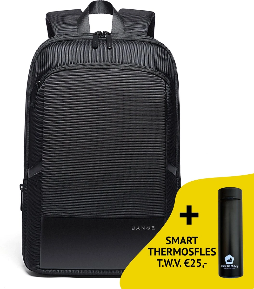 Bange Rugzak - 16 Inch Laptop Vak - Krasbestendig - Waterbestendig - Multifunctioneel - Comfort - Incl. Smart Thermosfles 1 Bange Rugzak - 16 Inch Laptop Vak - Krasbestendig - Waterbestendig - Multifunctioneel - Comfort - Incl. Smart Thermosfles