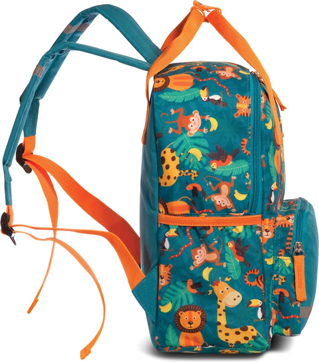 Fabrizio Rugzak Jungle Junior 8 Liter Polyester Groen/oranje 3 Fabrizio Rugzak Jungle Junior 8 Liter Polyester Groen/oranje - Afbeelding 3