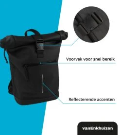 Rugzak Jongens - Rugzak Met Laptopvak 15,6 Inch - 20 Liter - Waterafstotend En Thermo Materiaal - Zwart -Schoolbenodigdheden 1067x1200