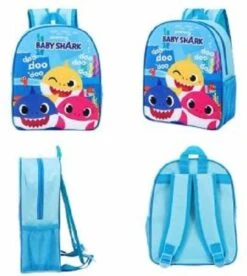 Baby Shark Rugtas - Blauw - PinkFong Rugzak - 30 X 25 Cm.