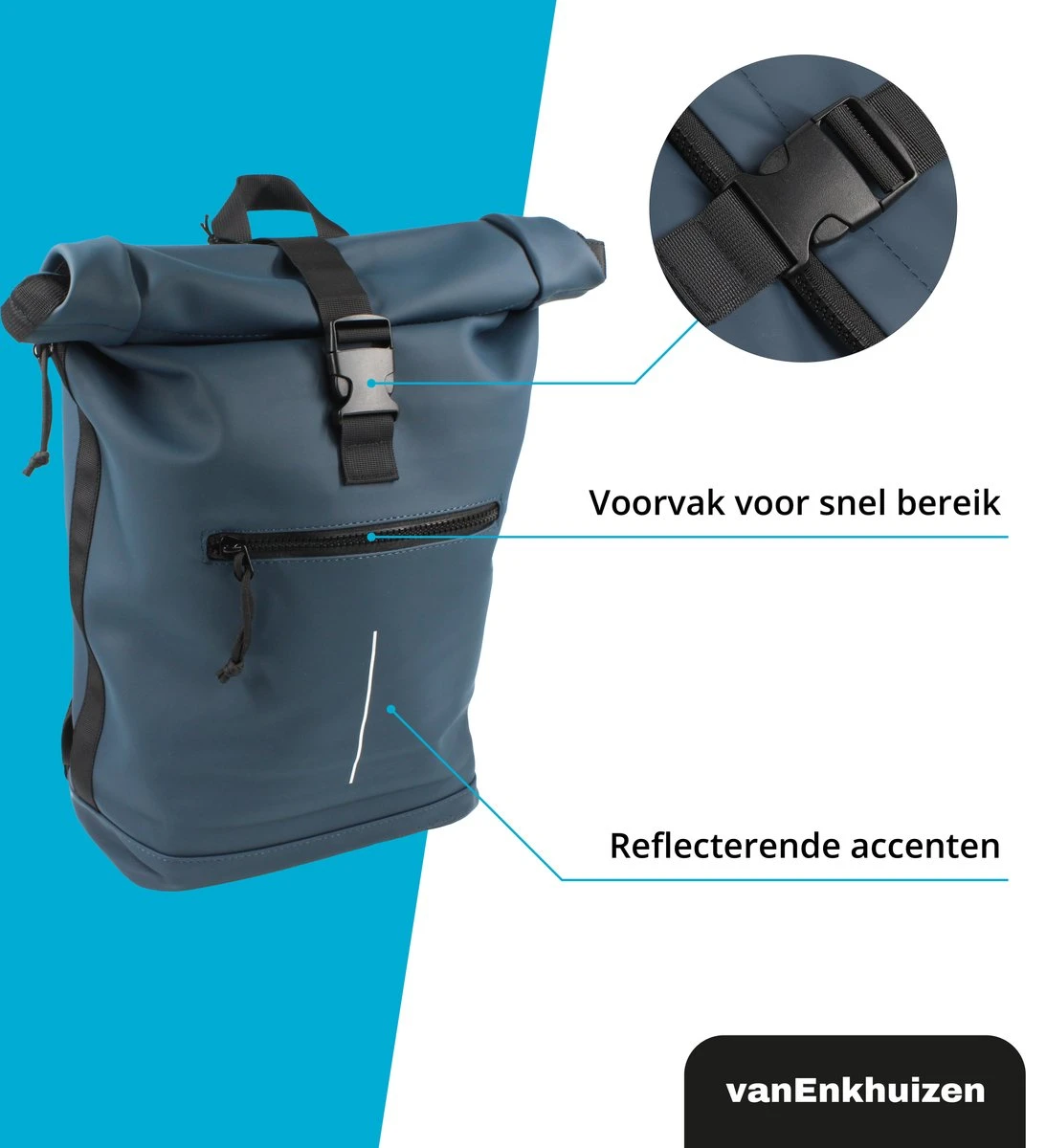 VanEnkhuizen Storm - Rugzak Donker Blauw 5 VanEnkhuizen Storm - Rugzak Donker Blauw - Afbeelding 5