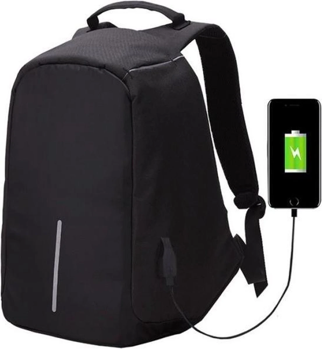 Merkloos Bobby Anti-diefstal - Rugzak - Zwart - Anti Theft - Geschikt Voor Laptop (max15"inch) - Schooltas - Incl USB 1 Merkloos Bobby Anti-diefstal - Rugzak - Zwart - Anti Theft - Geschikt Voor Laptop (max15"inch) - Schooltas - Incl USB