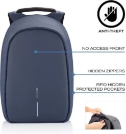 XD Design Bobby Hero Small - Anti-Diefstal Rugzak 11.5 Liter -Navy 29 XD Design Bobby Hero Small - Anti-Diefstal Rugzak 11.5 Liter -Navy -Schoolbenodigdheden 1125x1200