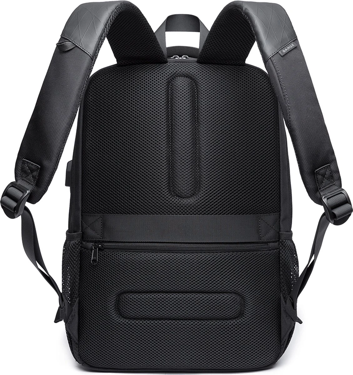 ACROPAQ Rugzak - Met Laptopvak 17 Inch, Waterdicht, Voor Dames En Heren, USB Aansluiting - Rugtas Voor Meisje En Jongens- Zwart 2 ACROPAQ Rugzak - Met Laptopvak 17 Inch, Waterdicht, Voor Dames En Heren, USB Aansluiting - Rugtas Voor Meisje En Jongens- Zwart - Afbeelding 2