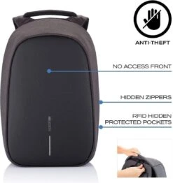 XD Design Bobby Hero XL - Anti-Diefstal Rugzak 21.5 Liter - Zwart -Schoolbenodigdheden 1131x1200 3