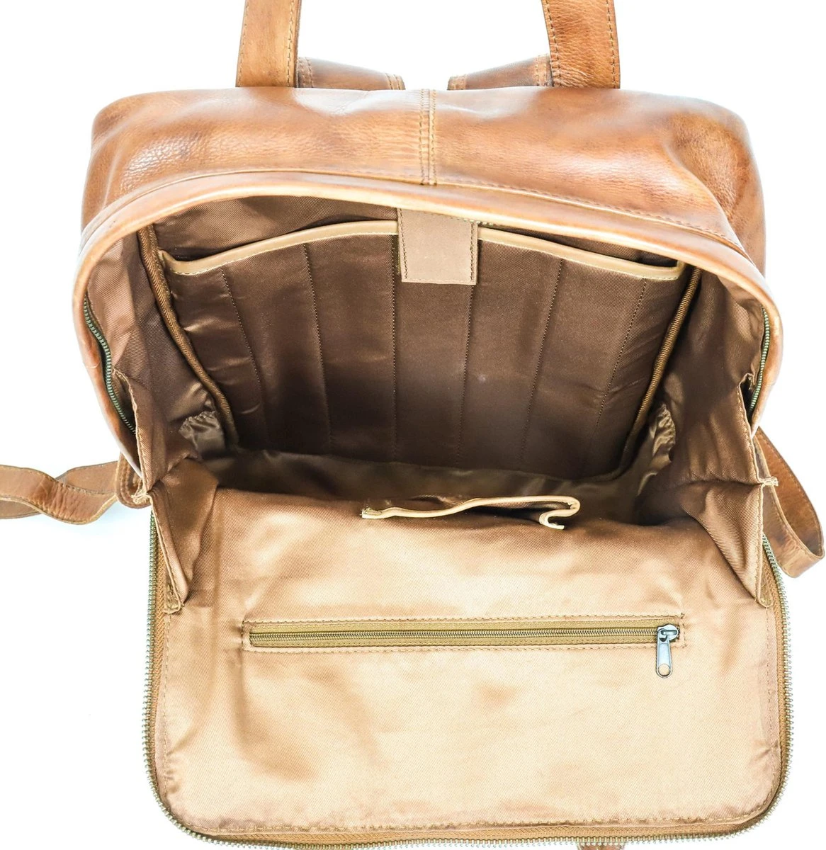 Bear Design Maja Leren Rugzak - Cognac 4 Bear Design Maja Leren Rugzak - Cognac - Afbeelding 4