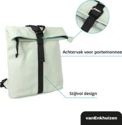 VanEnkhuizen Rolltop Rugzak 9 Liter - Waterafstotend En Thermo Materiaal - Mint -Schoolbenodigdheden 1171x1200 3