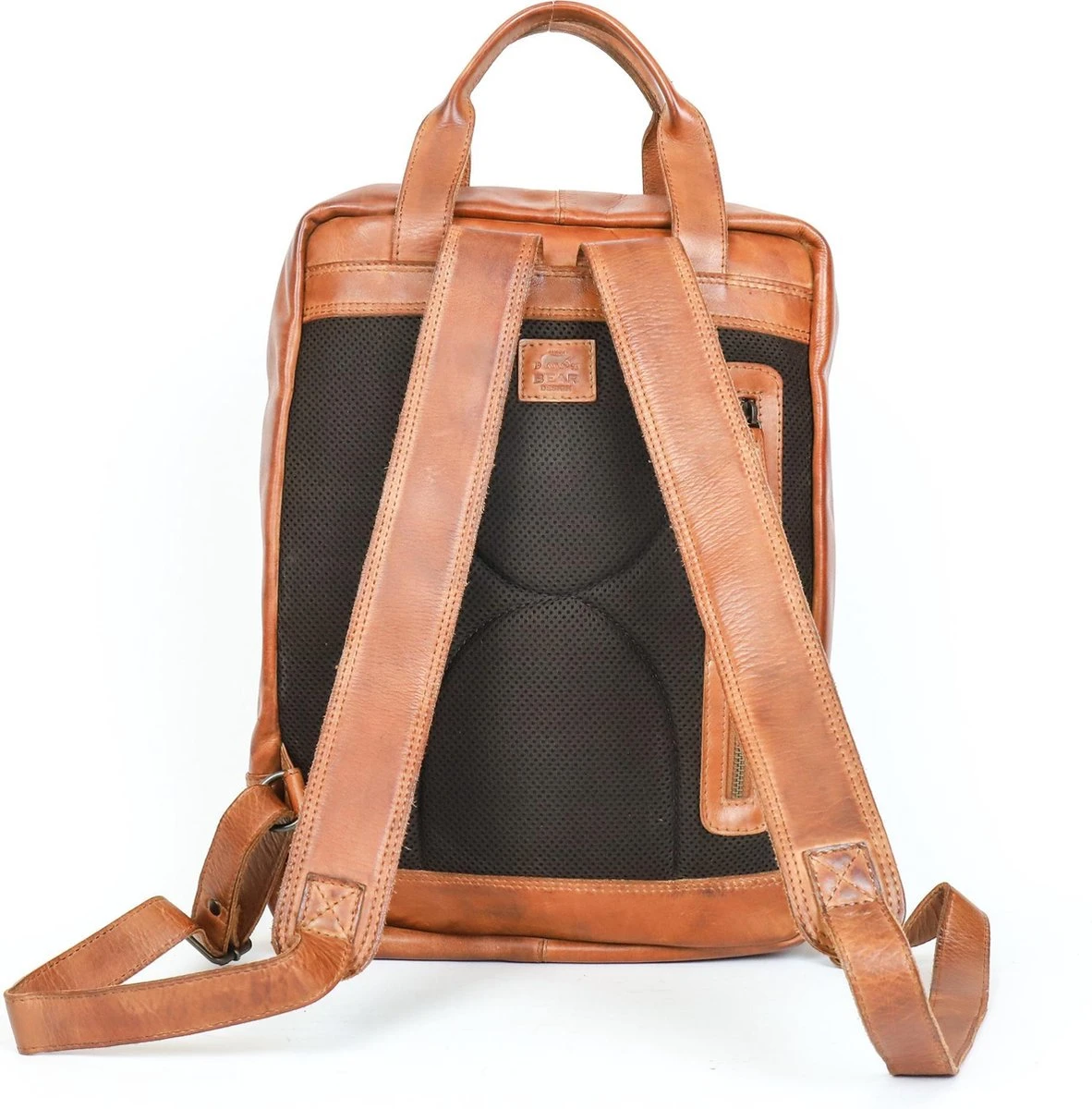 Bear Design Maja Leren Rugzak - Cognac 3 Bear Design Maja Leren Rugzak - Cognac - Afbeelding 3