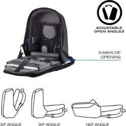 XD Design Bobby Hero XL - Anti-Diefstal Rugzak 21.5 Liter - Zwart -Schoolbenodigdheden 1194x1200 1