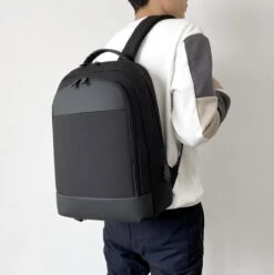 Merkloos Zakelijke Multifunctionele Rugzak 15 Inch Laptop Vak - USB Poort Rugtas Voor Werk, School Of Reizen - Waterdichte Tas Voor Heren/Dames - Backpack - Zwart -Schoolbenodigdheden 1196x1200 9