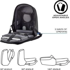 XD Design Bobby Hero Small - Anti-Diefstal Rugzak 11.5 Liter - Zwart -Schoolbenodigdheden 1197x1200 2