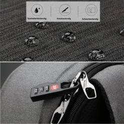 Tigernu Protector - Laptop Rugzak 15,6 Inch - Anti Diefstal Rugzak - 22l - Waterafstotend - Grijs -Schoolbenodigdheden 1198x1200 15