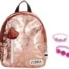 Zebra Rugzak Flower Gold Metalic (s) + Armbandje