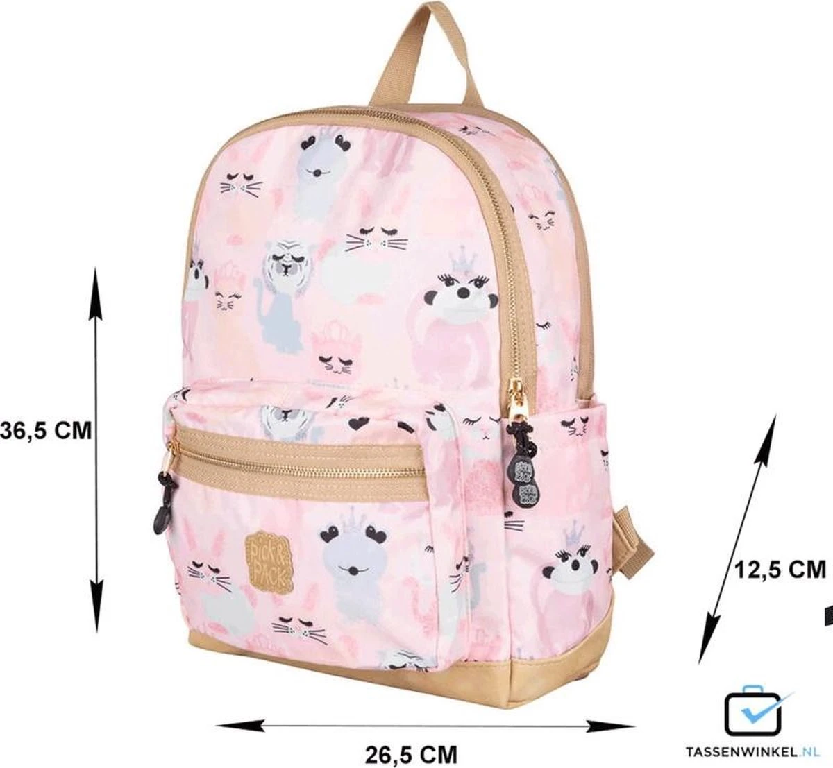 Pick & Pack Lieve Diertjes - Rugzak - Roze - Maat M 13 Pick & Pack Lieve Diertjes - Rugzak - Roze - Maat M - Afbeelding 13