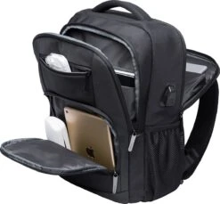 ACROPAQ Rugzak - Met Laptopvak 17 Inch, Waterdicht, Voor Dames En Heren, USB Aansluiting - Rugtas Voor Meisje En Jongens- Zwart 17 ACROPAQ Rugzak - Met Laptopvak 17 Inch, Waterdicht, Voor Dames En Heren, USB Aansluiting - Rugtas Voor Meisje En Jongens- Zwart -Schoolbenodigdheden 1200x1111