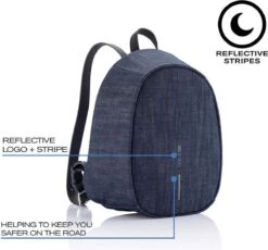 XD Design Elle Fashion Dames Anti-Diefstal Rugzak 6.5 Liter - Denim Blauw -Schoolbenodigdheden 1200x1118 4