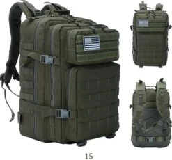 Northwest Tactical Backpack 45l | Tactische Rugzak - Sport - School - Werk ARMY GREEN | Leger Groen