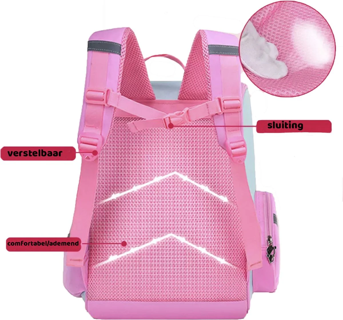 Pop It Tasje + Schooltas Meisje - Fidget Toys - Kinderrugzak - Rugtas Meisje - Roze - 40 X 27 X 15 Cm 5 Pop It Tasje + Schooltas Meisje - Fidget Toys - Kinderrugzak - Rugtas Meisje - Roze - 40 X 27 X 15 Cm - Afbeelding 5