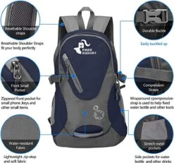 Free Knight Klein Dagrugzak, 20 L, Marineblauw ,waterdichte ,lichtgewicht -Schoolbenodigdheden 1200x1124