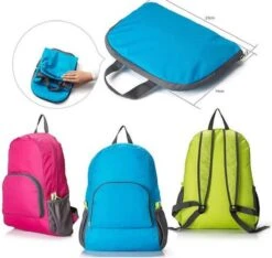 Rugtas - Rugzak - Opvouwbaar Lichtgewicht - Rugzak Heren En Dames Outdoor - Backpacken - Camping - Spatwaterdicht - Schooltas - Wandelen - Reizen - Roze -Schoolbenodigdheden 1200x1139 2