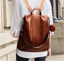 Dames Anti-diefstal Rugzak Schoudertas Vrije Tijd Schooltas Anti Diefstal PU-leer