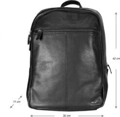 Rugzak Dames Leer Of Rugtas Heren Leer - Zwart Leer - Zwarte Laptop Rugzak Unisex -Schoolbenodigdheden 1200x1164 2