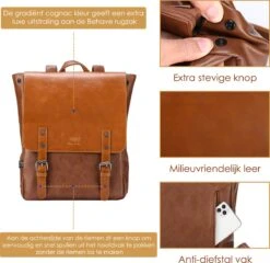 Behave Rugzak - Rugtas - Backpack - Laptoptas - Schooltas - 15 L - 15 Inch Laptop Tas - Bruin 12 Behave Rugzak - Rugtas - Backpack - Laptoptas - Schooltas - 15 L - 15 Inch Laptop Tas - Bruin -Schoolbenodigdheden 1200x1166 1