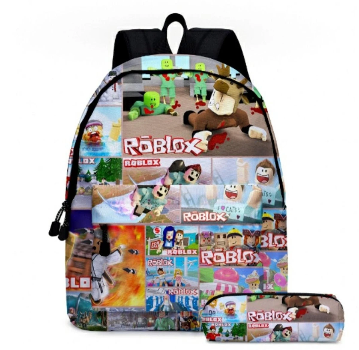 Roblox All Over Rugzak Met Etui - Kinderrugzak - Schooltas - Rugtas - Gymtas - Reistas 1 Roblox All Over Rugzak Met Etui - Kinderrugzak - Schooltas - Rugtas - Gymtas - Reistas