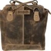 Anti-diefstal Rugtas - Rugzak Dames - Schoudertas Leer - Backpack - Echt Buffelleer - Cognac
