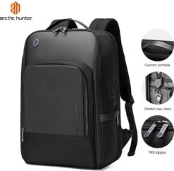 Arctic Hunter Rugtas - Laptop Tas - 15,6 Inch - Waterafstotend - Usb Oplaadstation