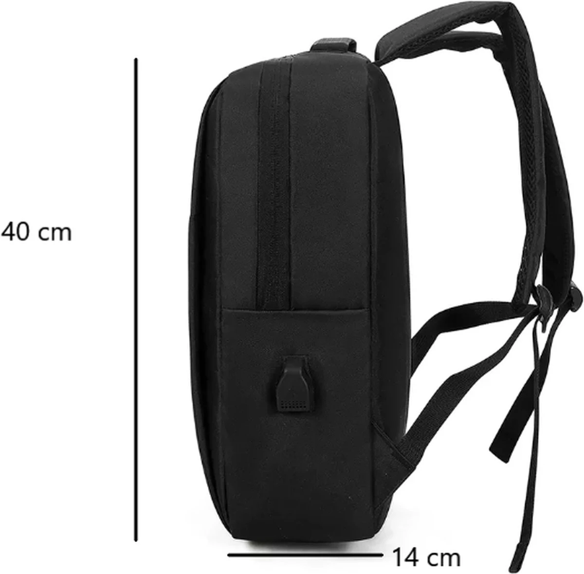 Manks Zwarte Minimalistisch Laptop Rugzak - 20 Liter - Rugzak Met Laptopvak Voor Naar School Of Werk - Geschikt Tot 15.6 Inch Laptops | Gerecycled Polyester 2 Manks Zwarte Minimalistisch Laptop Rugzak - 20 Liter - Rugzak Met Laptopvak Voor Naar School Of Werk - Geschikt Tot 15.6 Inch Laptops | Gerecycled Polyester - Afbeelding 2