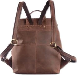 WILD WOODS Leren Unisex Rugzak Met Voorvak - Dames En Heren - Wandel Rugtas - Buffelleer - Vintage Donkerbruin 9 WILD WOODS Leren Unisex Rugzak Met Voorvak - Dames En Heren - Wandel Rugtas - Buffelleer - Vintage Donkerbruin -Schoolbenodigdheden 1200x1182 4