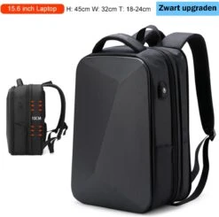 Brandie® - Rugzak - Voor Heren Reistas - Reistas - Schoudertas - Waterdichte Rugzakken - Schooltas - Anti Diefstal - USB Opladen - Heren Zakelijke Reistas Rugzak - 5013 Grootte 12*32*45 Cm - Zwart Upgraden - Gewicht 1.3 Kg -Schoolbenodigdheden 1200x1189