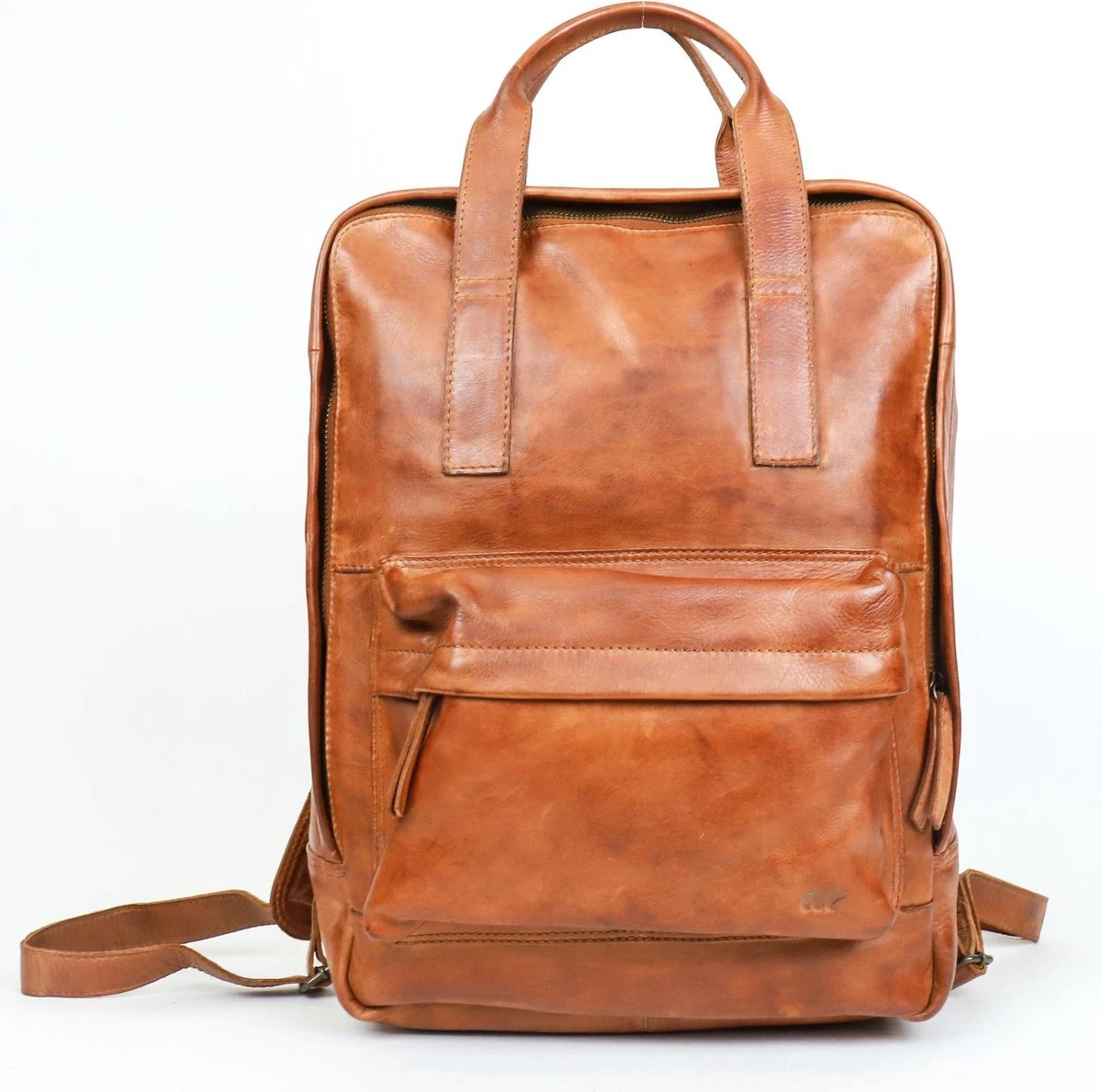Bear Design Maja Leren Rugzak - Cognac 1 Bear Design Maja Leren Rugzak - Cognac