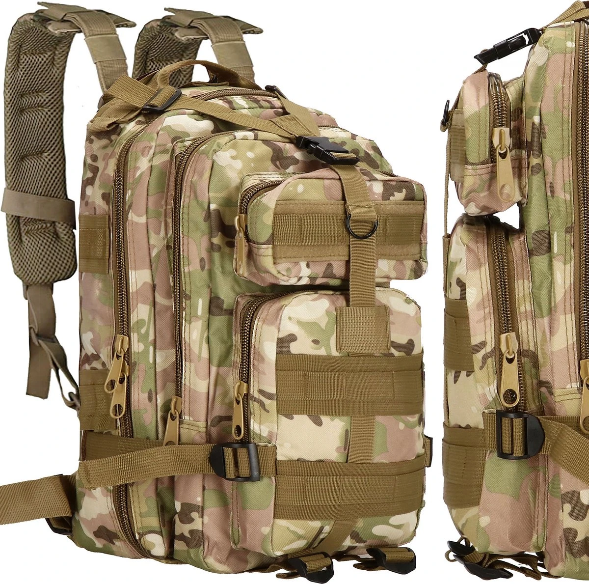 Springos Rugzak | Backpack | Wandelrugzak | Tactical Backpack | 35 Liter | Camouflage | Groen/Camel/Beige 16 Springos Rugzak | Backpack | Wandelrugzak | Tactical Backpack | 35 Liter | Camouflage | Groen/Camel/Beige - Afbeelding 16