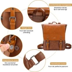 Behave Rugzak - Rugtas - Backpack - Laptoptas - Schooltas - 15 L - 15 Inch Laptop Tas - Bruin 11 Behave Rugzak - Rugtas - Backpack - Laptoptas - Schooltas - 15 L - 15 Inch Laptop Tas - Bruin -Schoolbenodigdheden 1200x1196 1