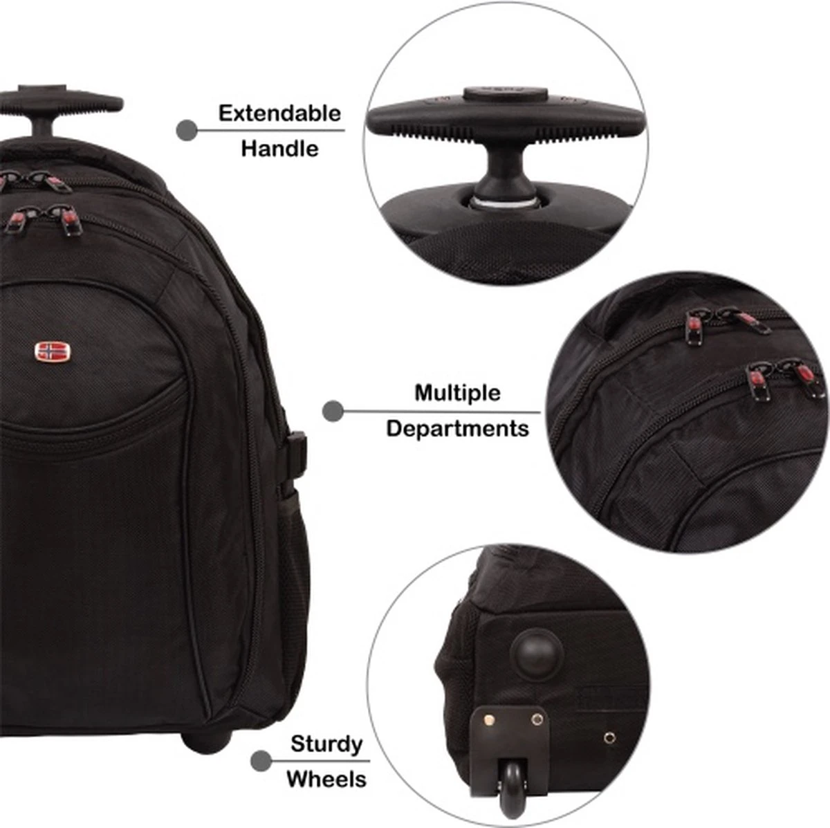 Adventure Bags Trolley Rugtas Expedition - Handbagage - Zwart 6 Adventure Bags Trolley Rugtas Expedition - Handbagage - Zwart - Afbeelding 6