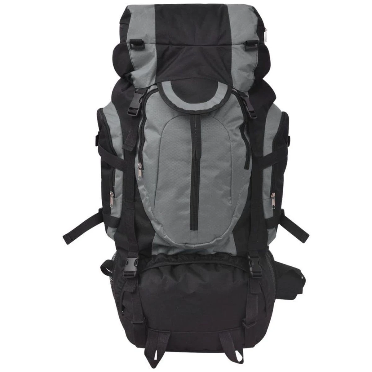 VidaXL Rugzak Hiking XXL 75 L Zwart En Grijs 3 VidaXL Rugzak Hiking XXL 75 L Zwart En Grijs - Afbeelding 3