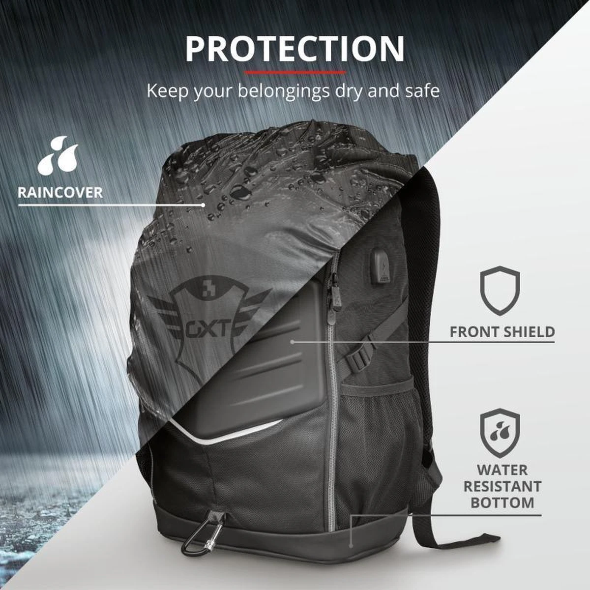 TRUST GXT 1255 Outlaw - Gaming Laptop Rugzak - 15 Inch - Zwart 9 TRUST GXT 1255 Outlaw - Gaming Laptop Rugzak - 15 Inch - Zwart - Afbeelding 9