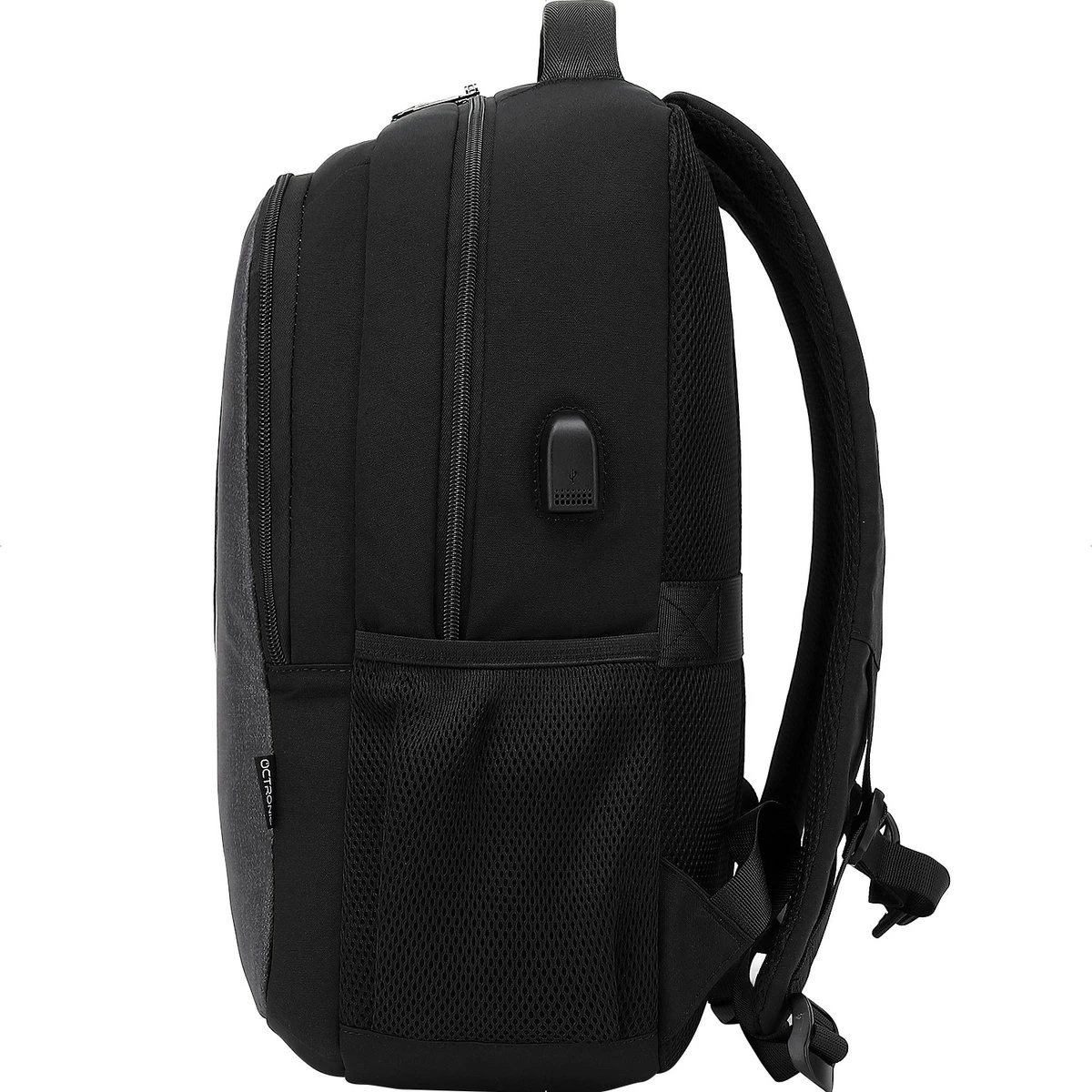 Laptop Rugzak - Laptoptas 15,6 Inch - Schooltas Met Laptopvak - Met USB Aansluiting - 23L - Antraciet 3 Laptop Rugzak - Laptoptas 15,6 Inch - Schooltas Met Laptopvak - Met USB Aansluiting - 23L - Antraciet - Afbeelding 3