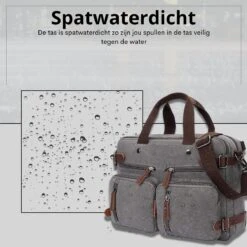 Jeusin® Multifunctionele Comfortabele Laptoptas 3-in-1 Rugtas - Schoudertas - Voor 17,3-inch Laptop Formaat - Grijs 14 Jeusin® Multifunctionele Comfortabele Laptoptas 3-in-1 Rugtas - Schoudertas - Voor 17,3-inch Laptop Formaat - Grijs -Schoolbenodigdheden 1200x1200 1311