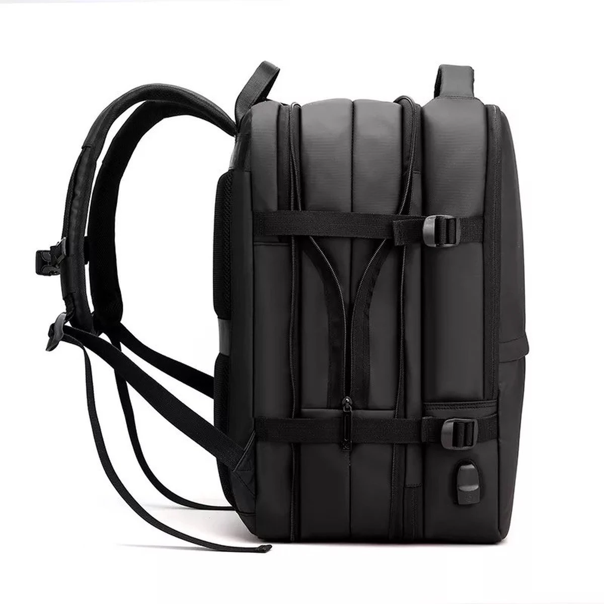 Merkloos Zakelijke Multifunctionele Rugzak/Schouder - Uitbreidbaar- Extra Ruimte -17 Inch Laptop Vak - USB Poort - Voor Werk,School,Reizen - Waterdichte Tas Voor Heren/Dames - Backpack - Zwart 8 Merkloos Zakelijke Multifunctionele Rugzak/Schouder - Uitbreidbaar- Extra Ruimte -17 Inch Laptop Vak - USB Poort - Voor Werk,School,Reizen - Waterdichte Tas Voor Heren/Dames - Backpack - Zwart - Afbeelding 8